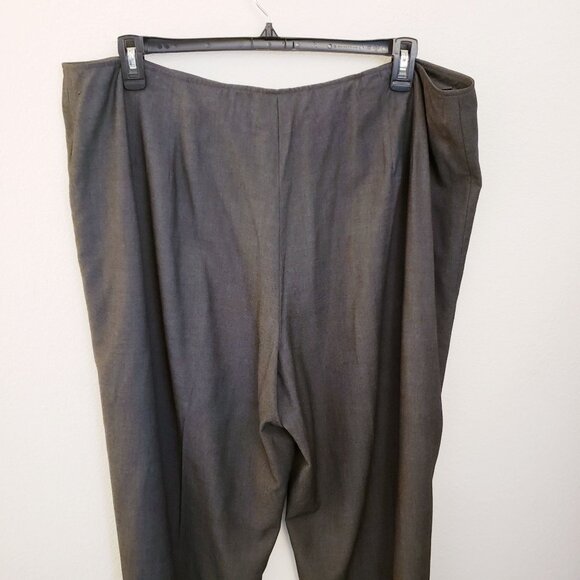 Anne Klein Rayon/Wool Blend No Waistband Dark Grey Wide Leg Pants Size 22W GUC - Picture 7 of 9